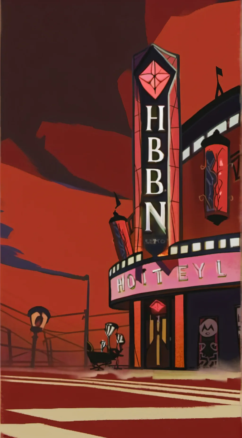 ai character: •hazbin hotel• background