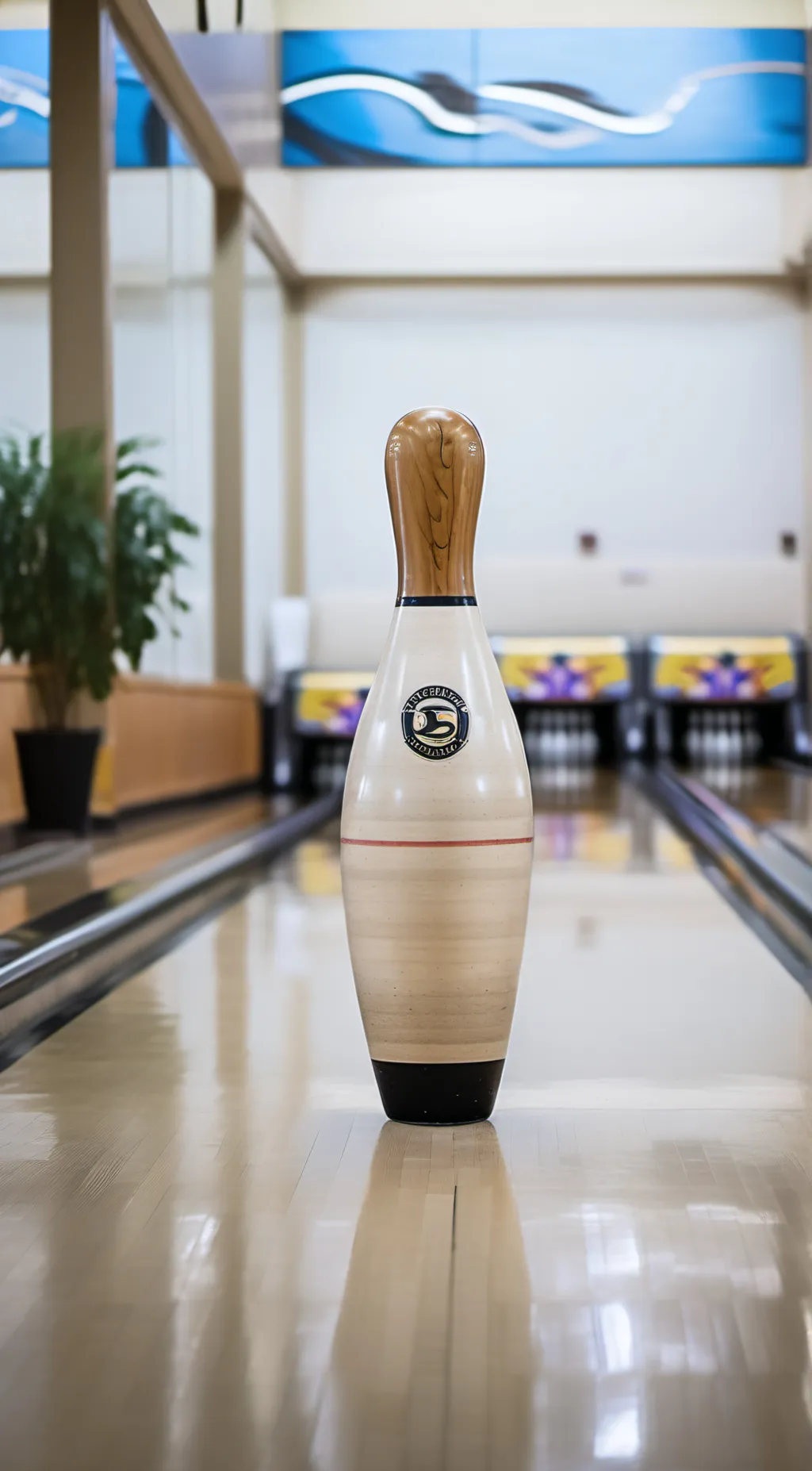 ai character: bowling pin background