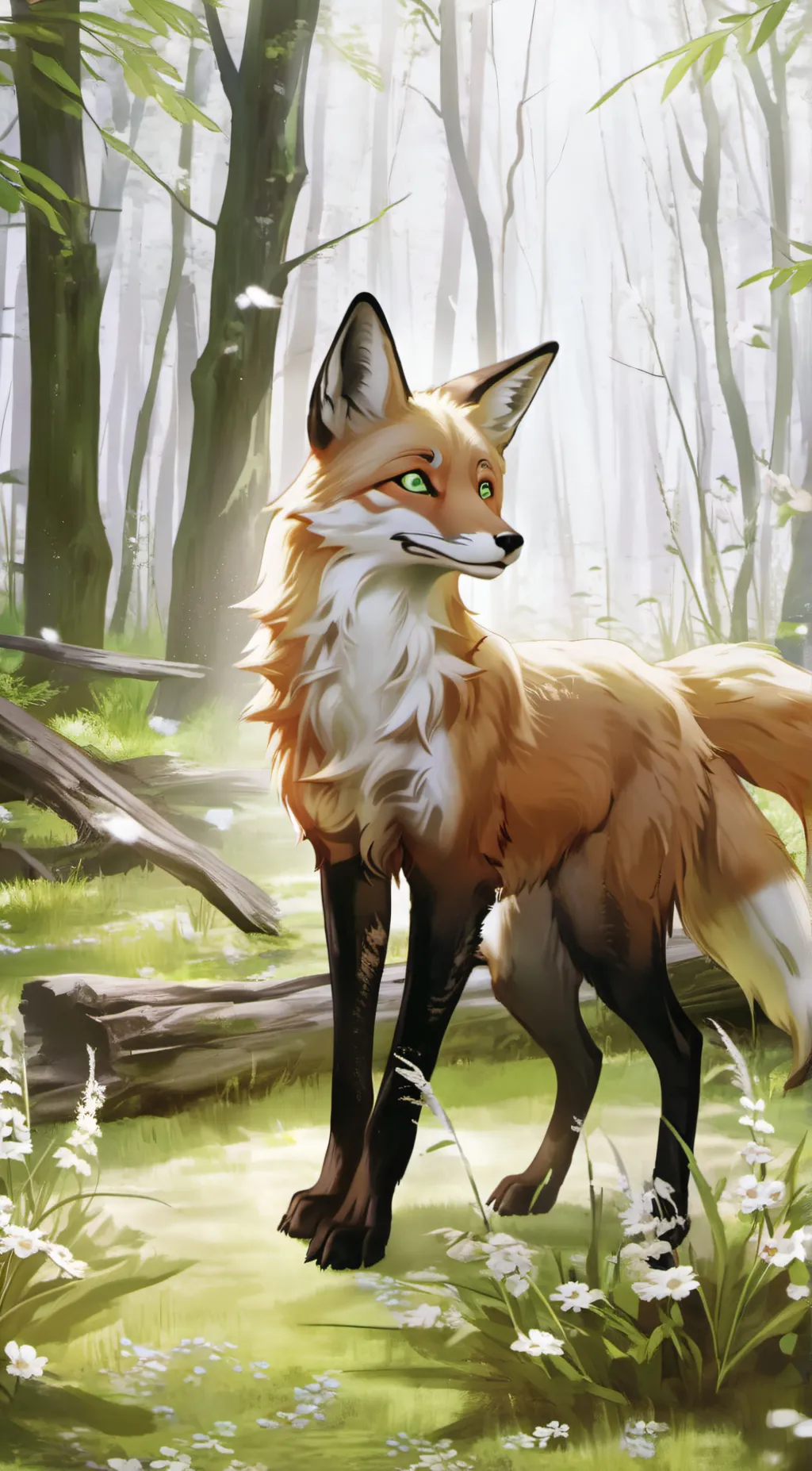 ai character: Foxyyyyy background
