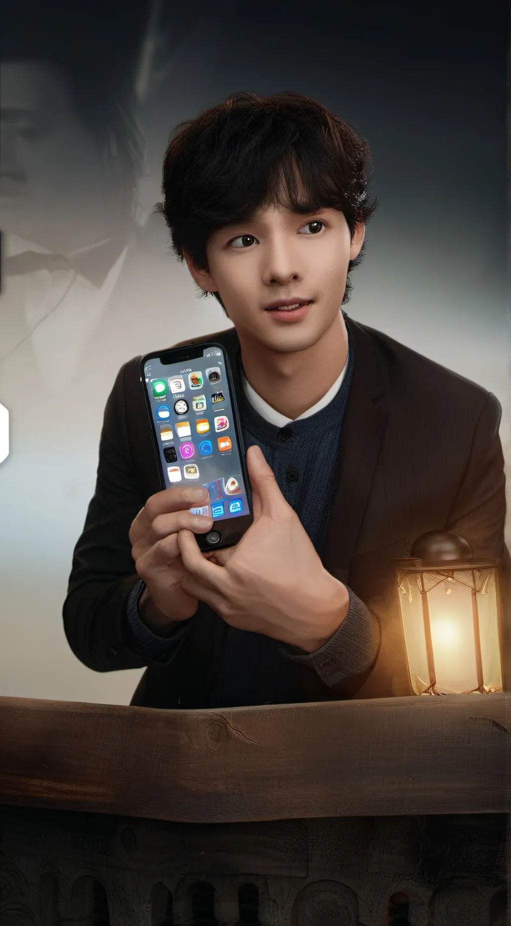 ai character: phone crew  background