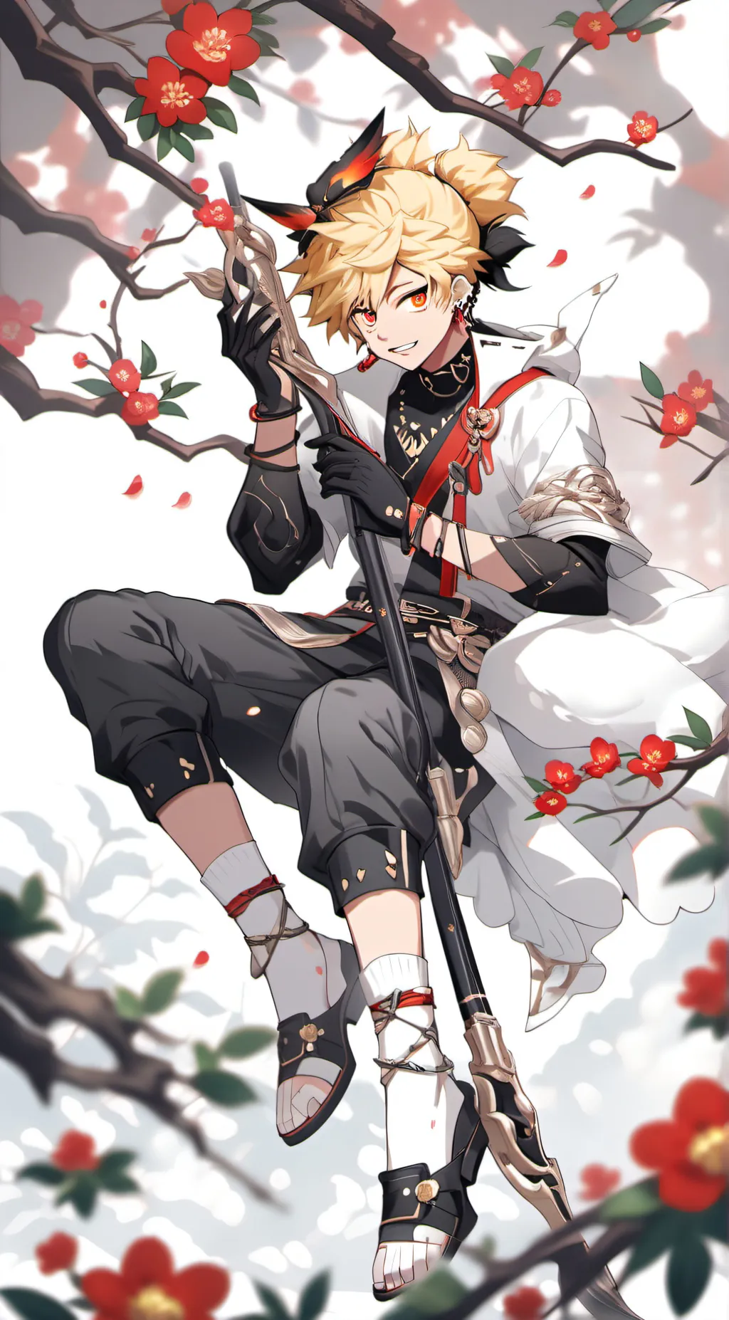 ai character: bakugo  background