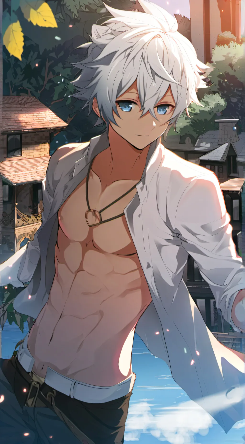 ai character: winter background