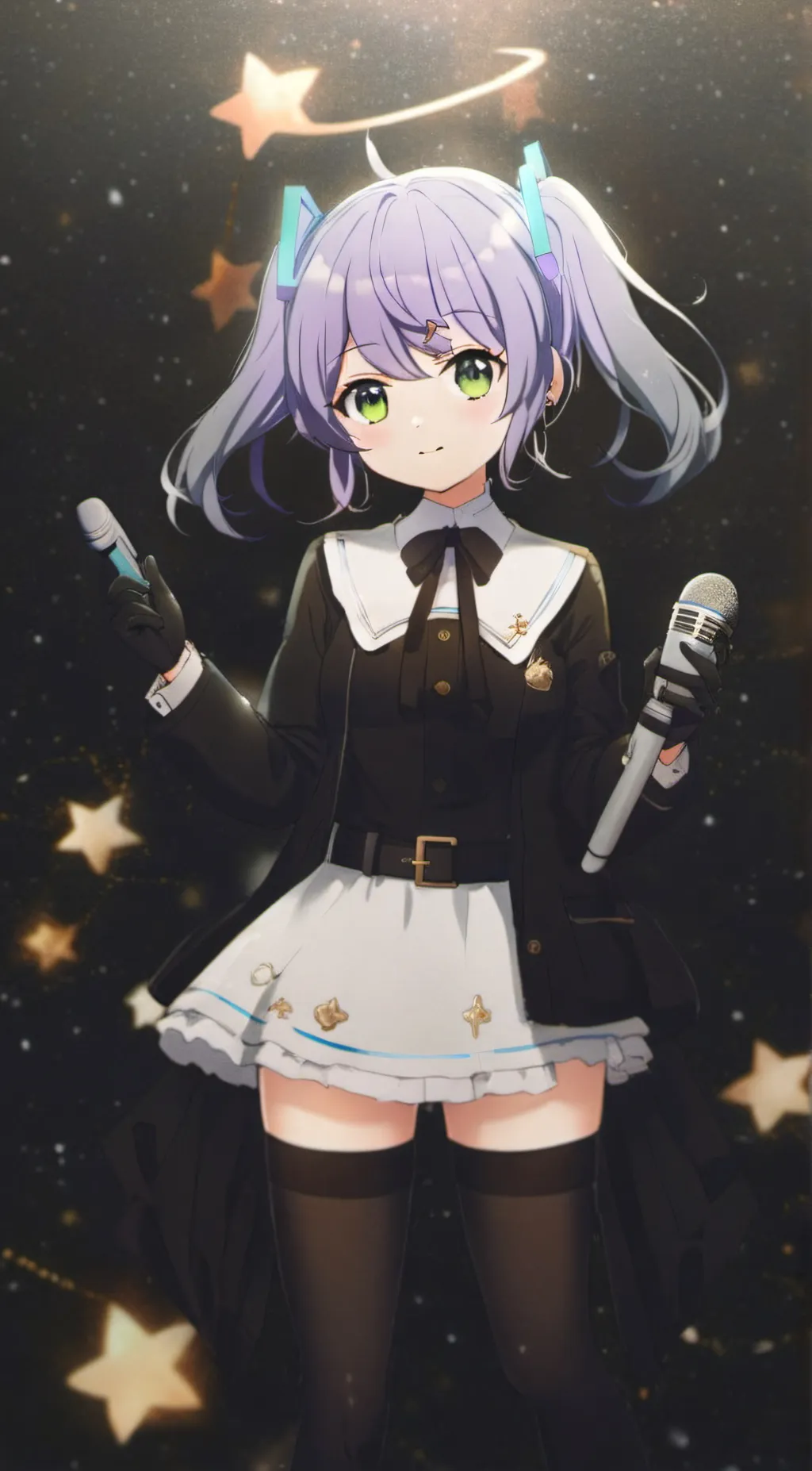 ai character: galaxy girl  background