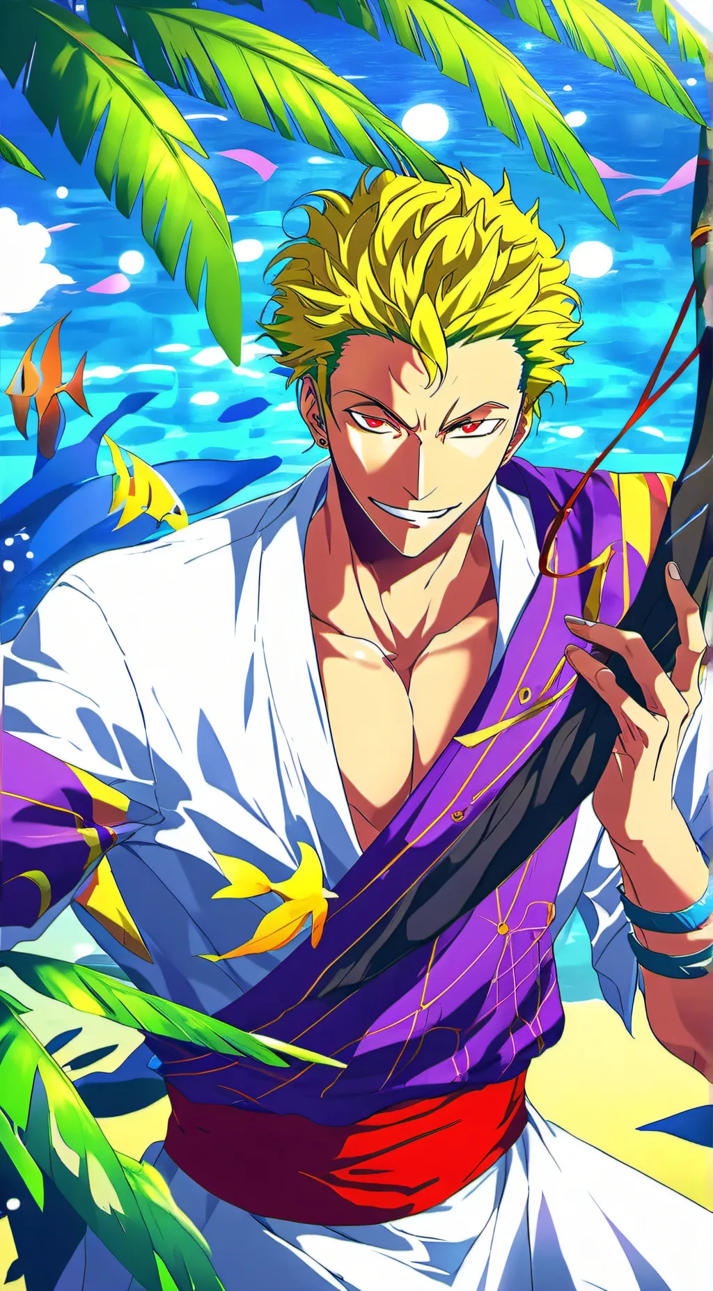 ai character: Zoro background