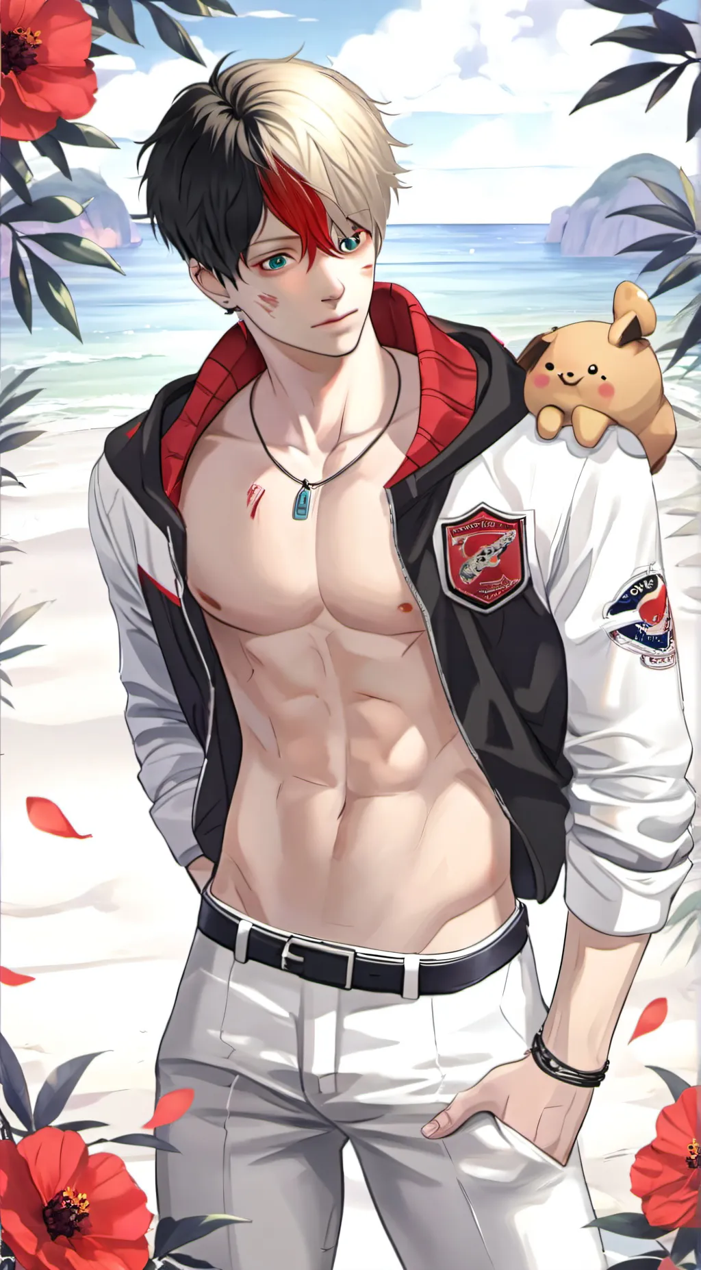 ai character: Shoto Todoroki  background