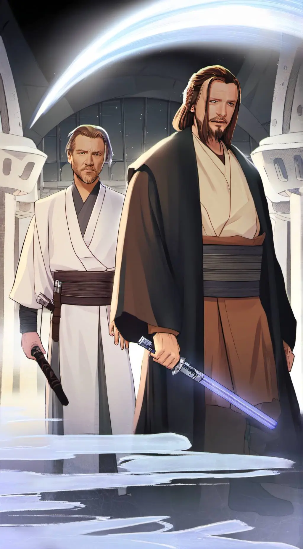 ai character: Obi&Qui background