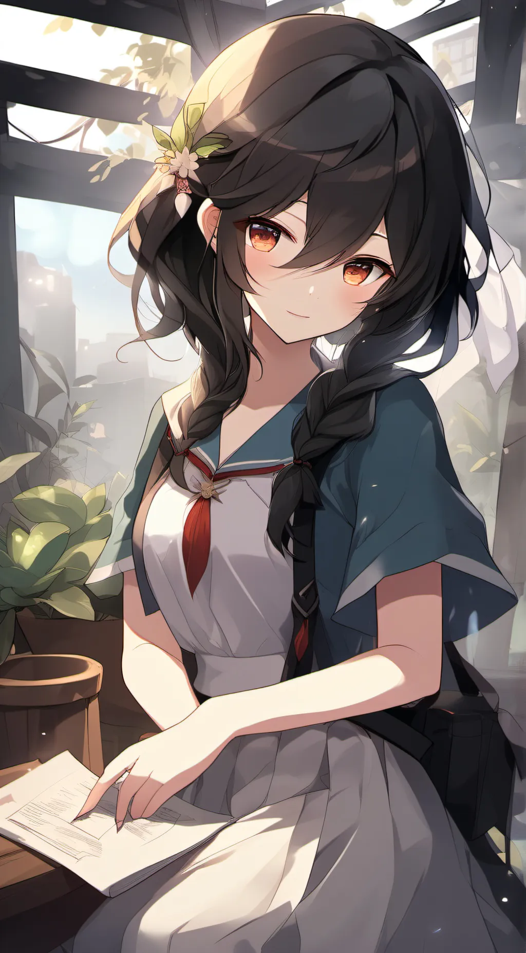 ai character: Sakura background