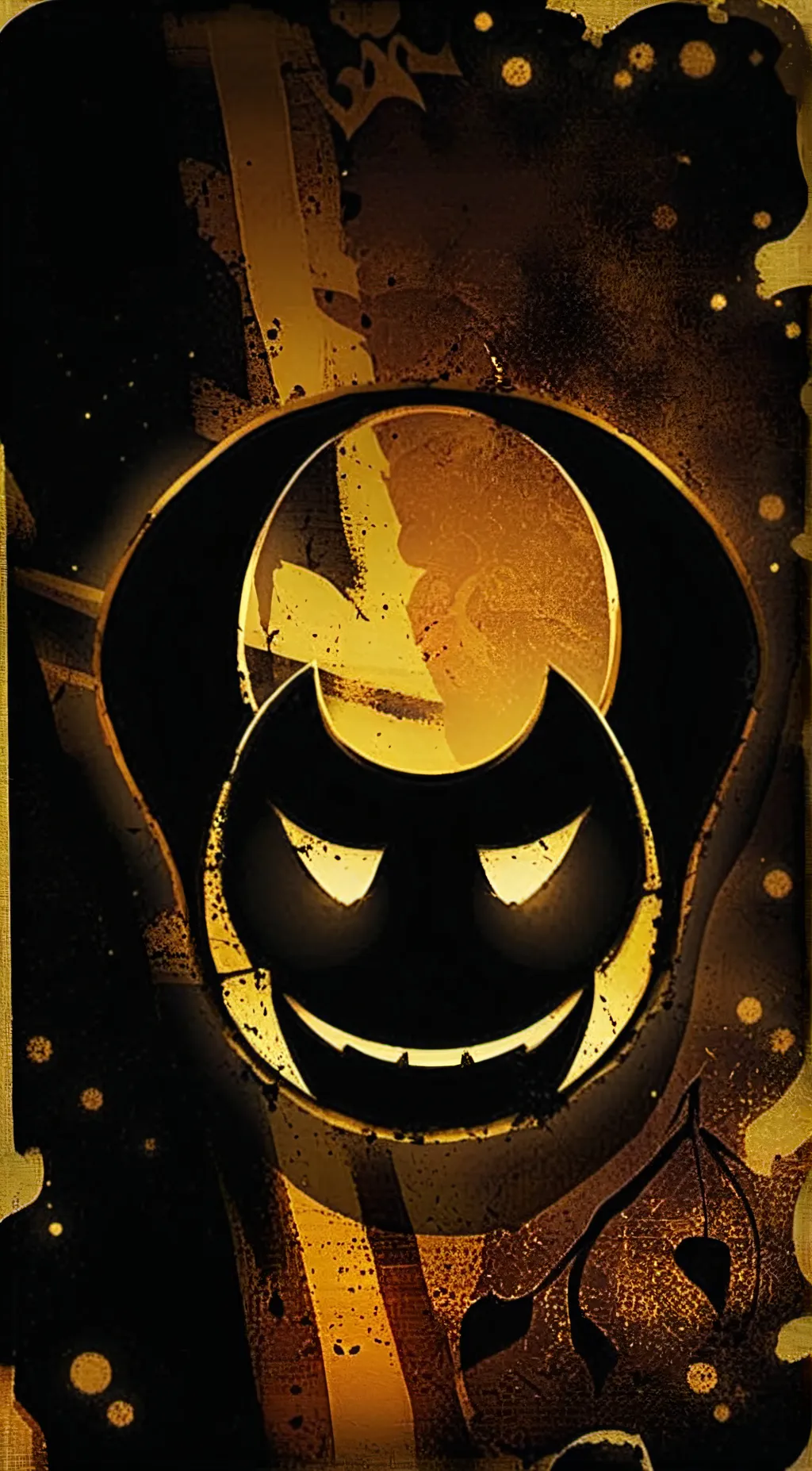 ai character: Bendy.  background