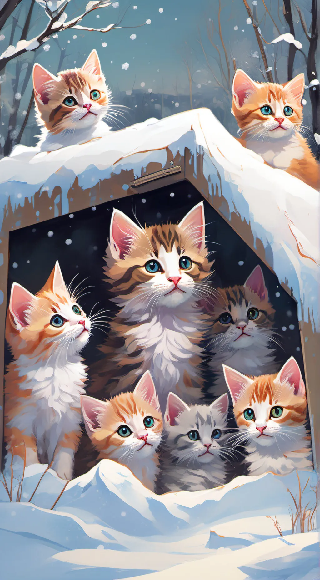 ai character: kittens background