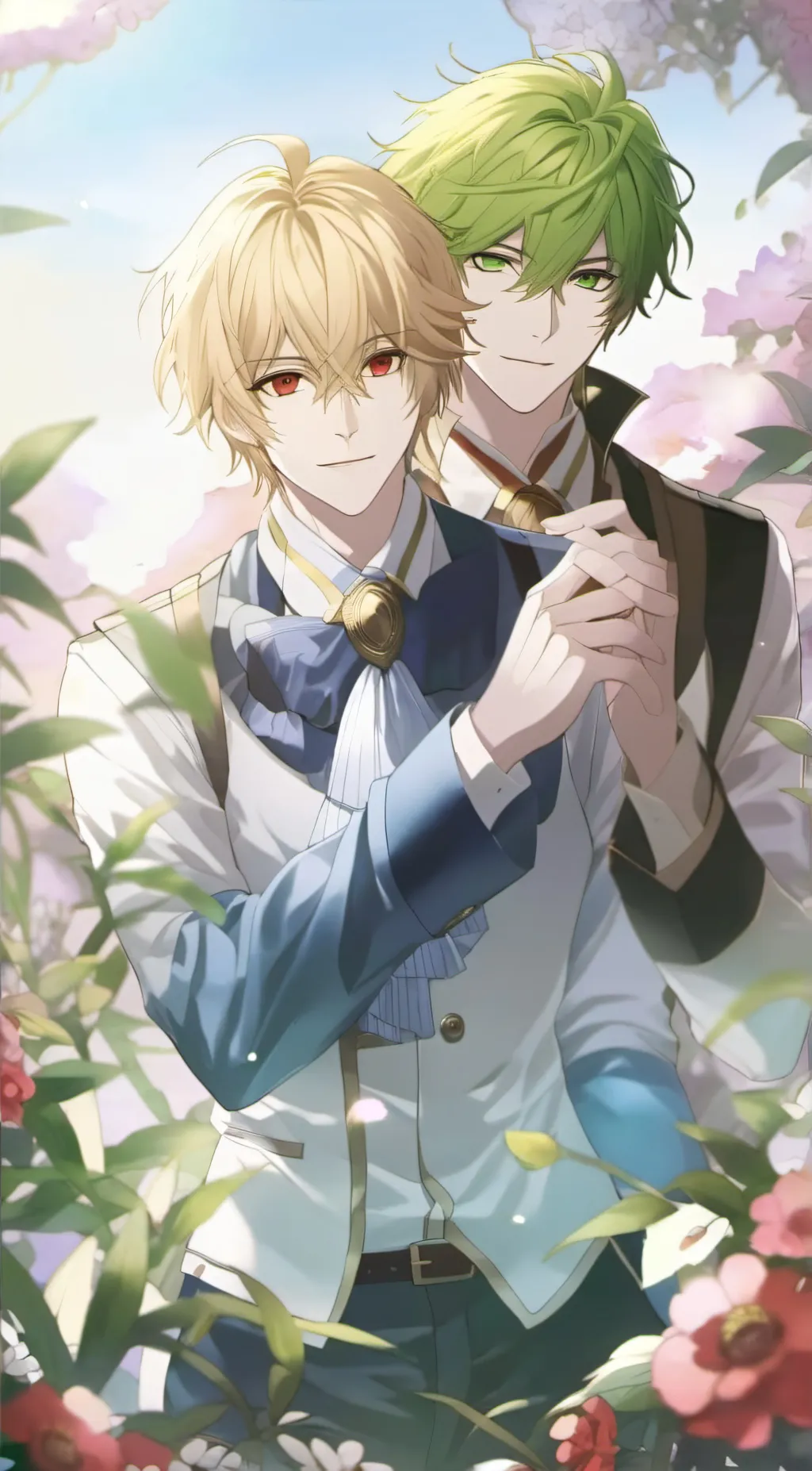 ai character: Deku and Bakugo background