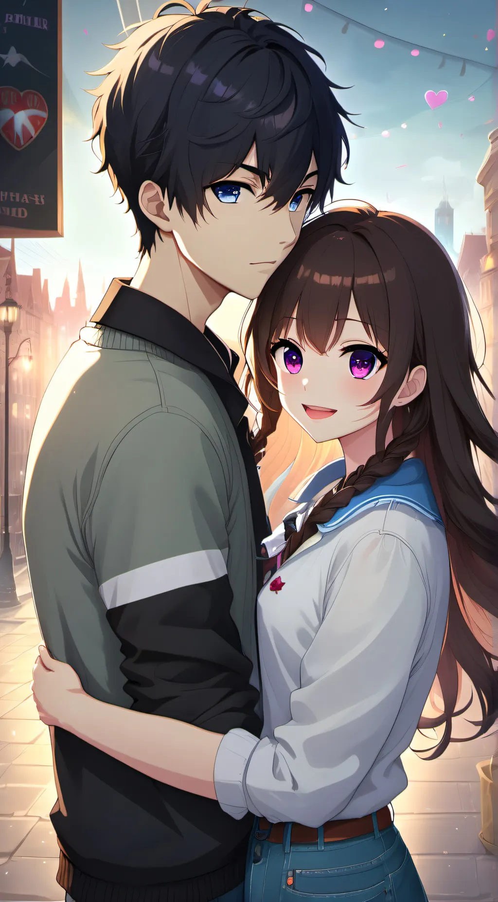 ai character: wave and sky  background