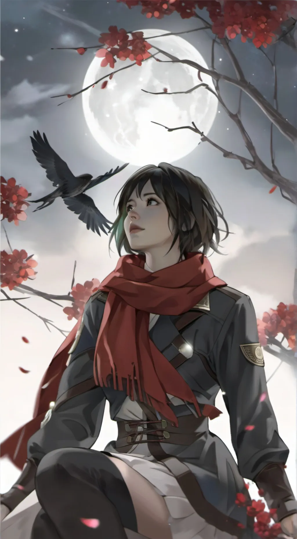 ai character: Mikasa Ackerman  background