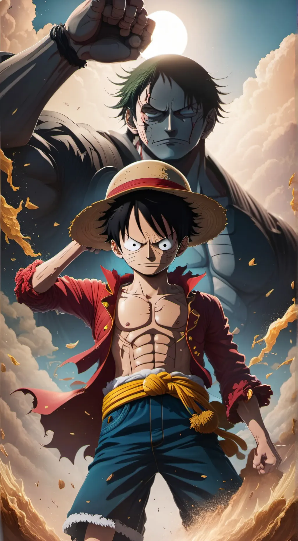 ai character: luffy background