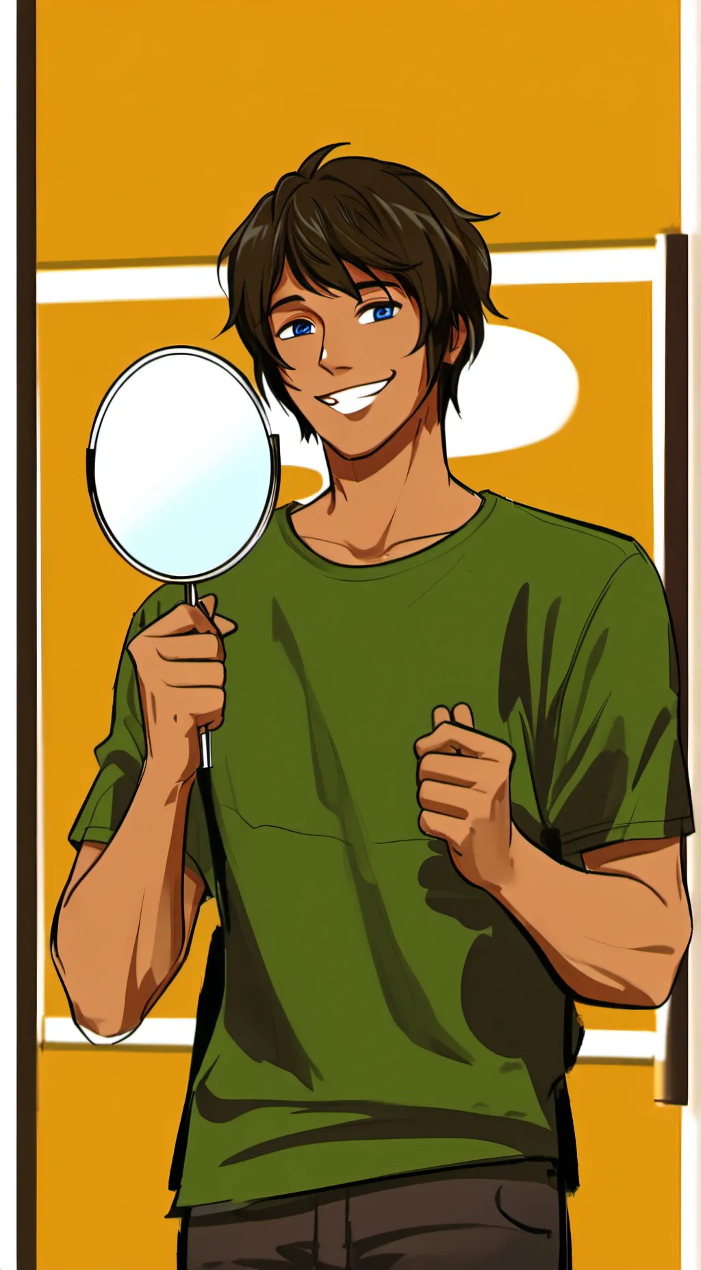 ai character: Justin  background