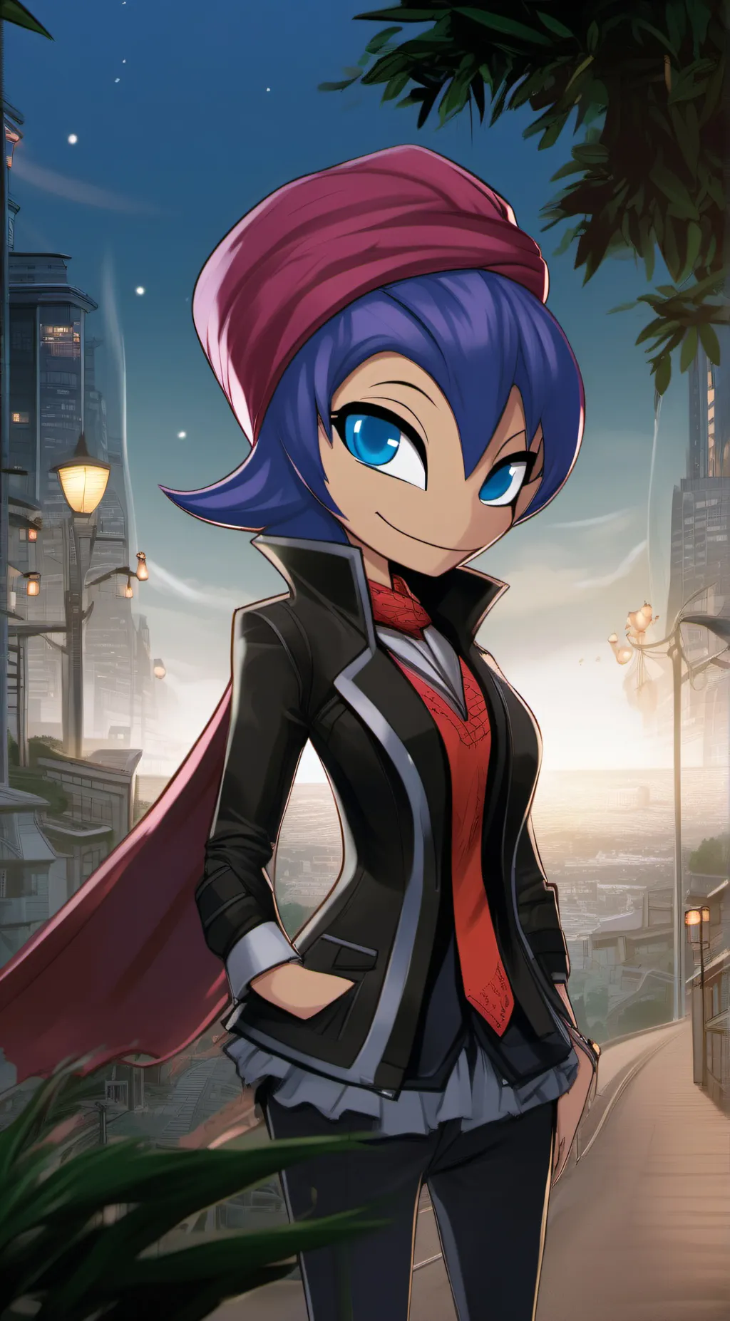 ai character: uzi  background