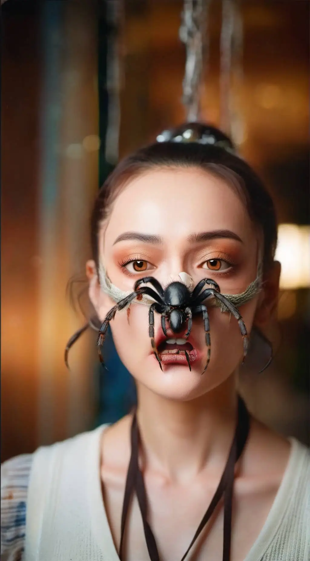 ai character: Spider zombie background