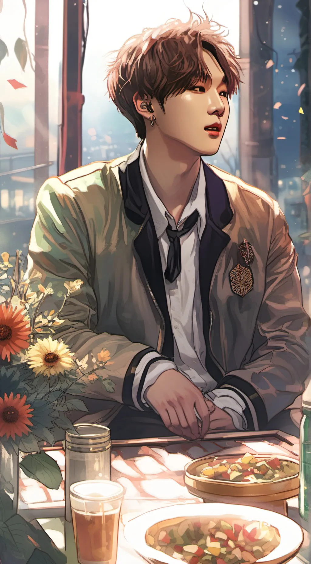 ai character: suga  background