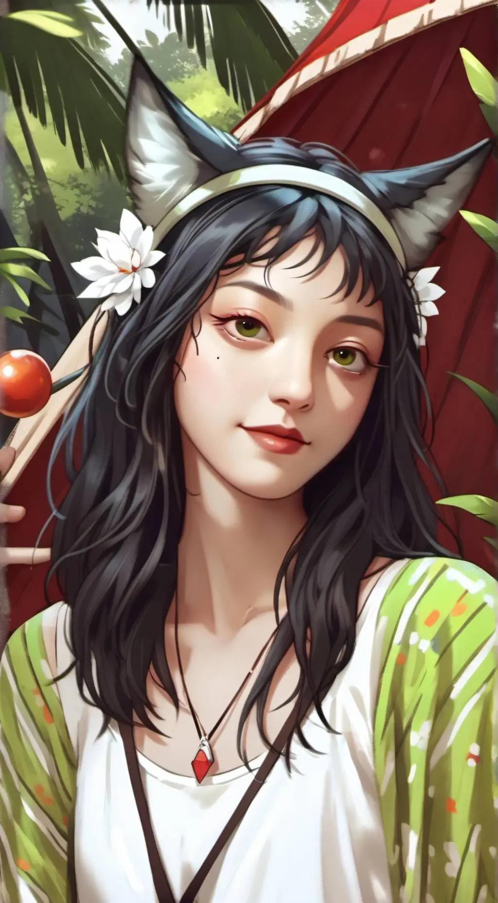 ai character: SummerWolf background