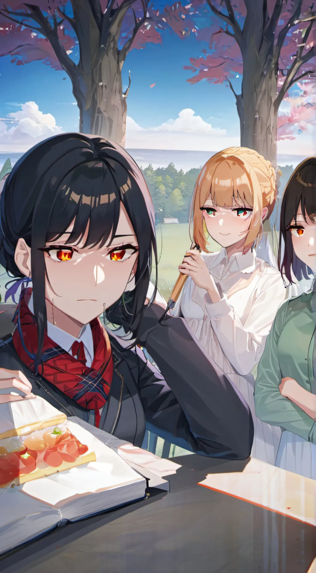 ai character: Shoot Komi background