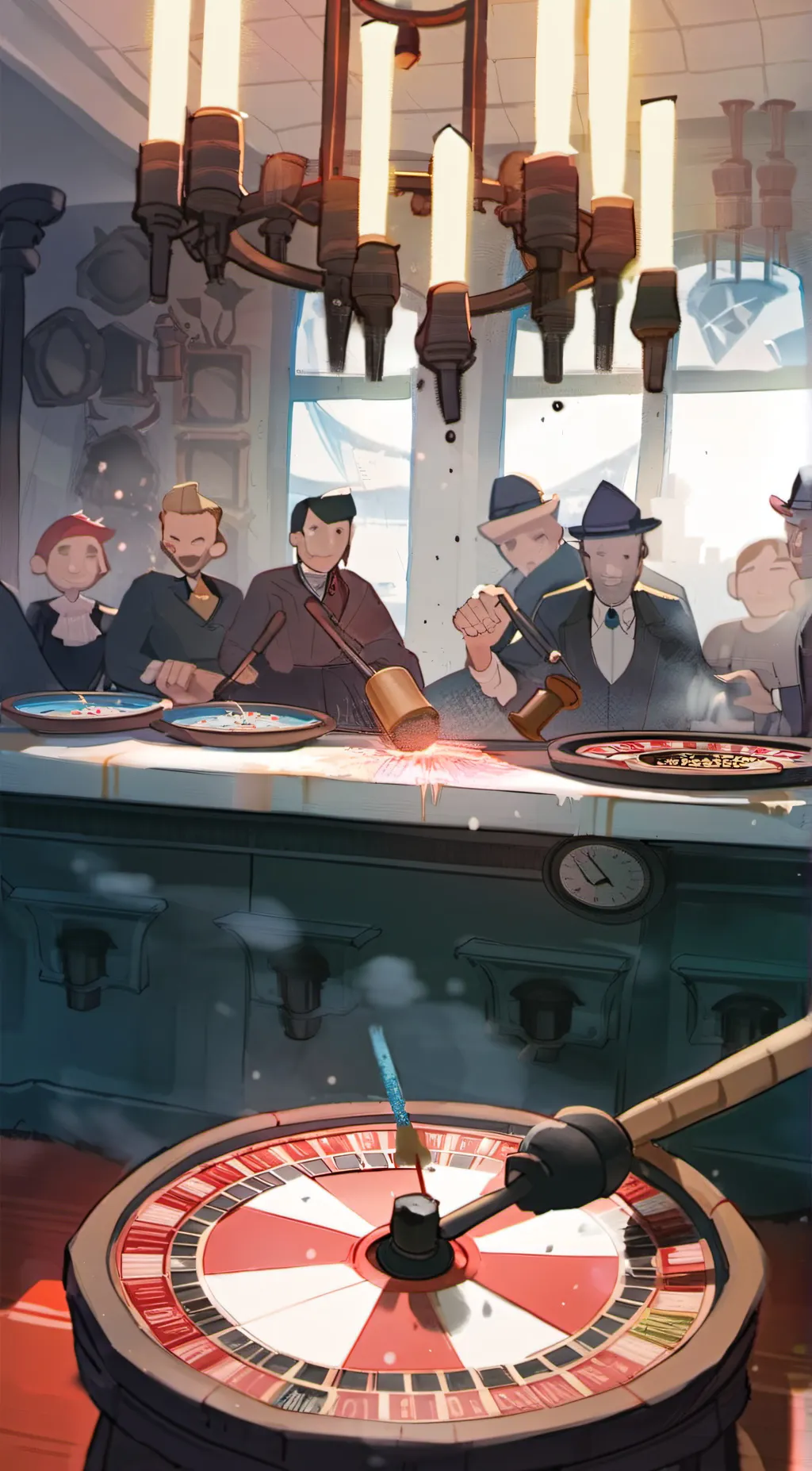 ai character: Plunger rollette background