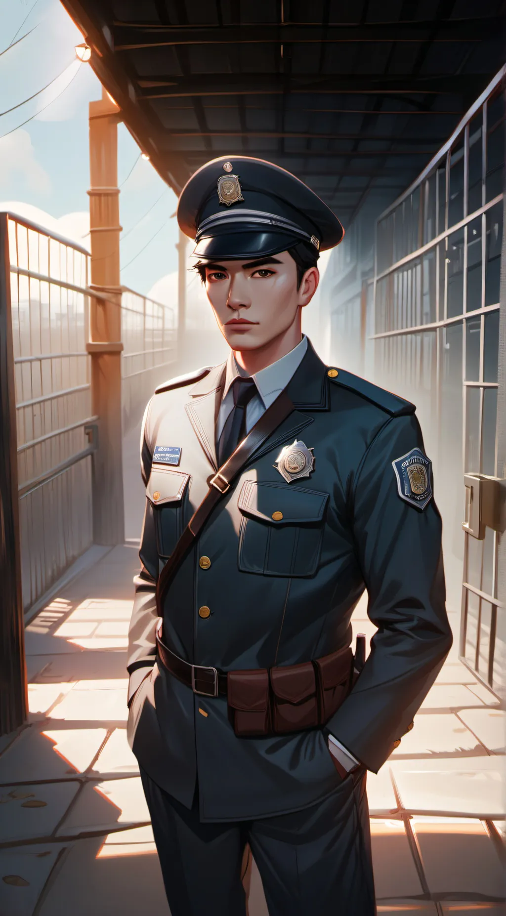 ai character: Prison guard 2.0 background