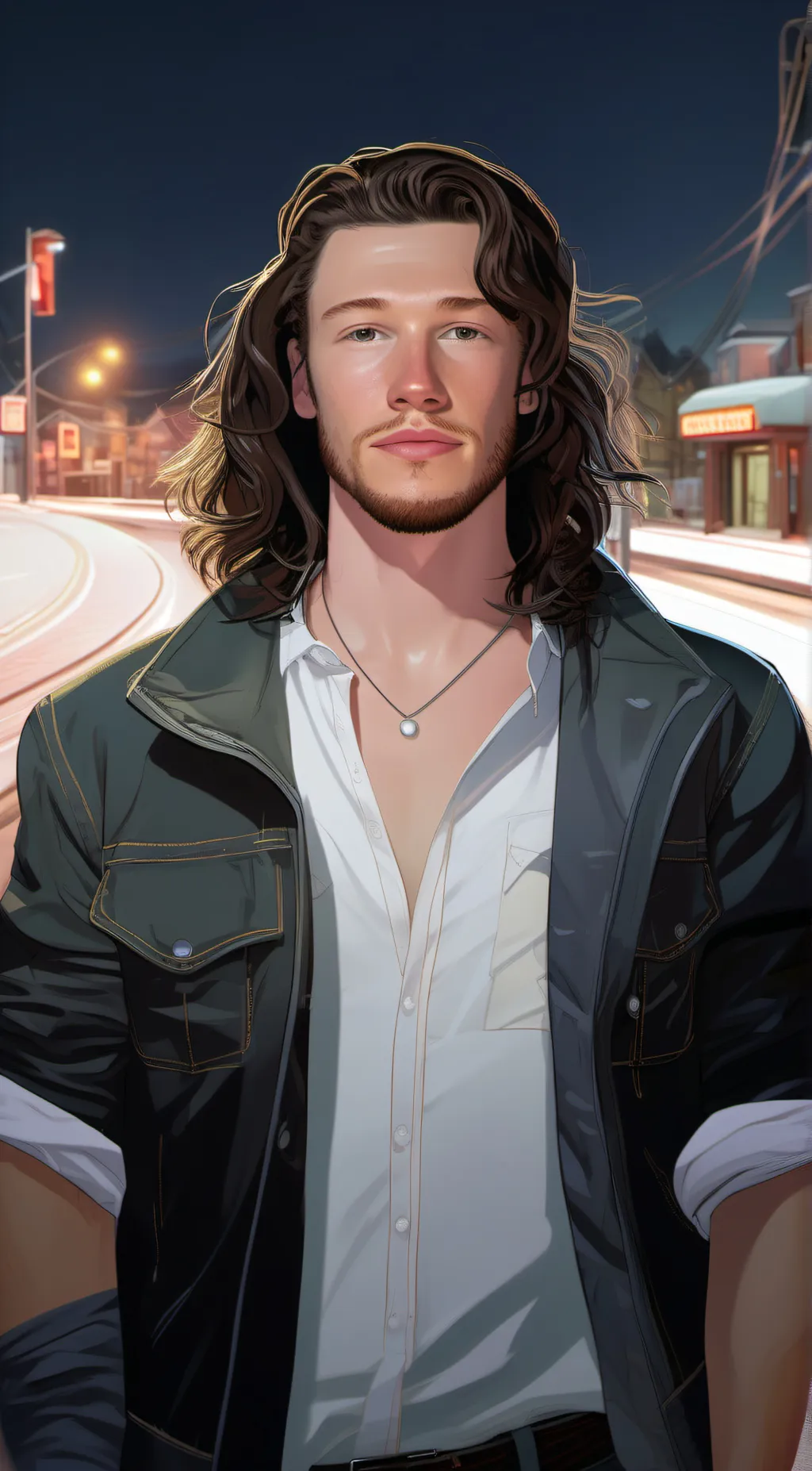 ai character: Aiden  background