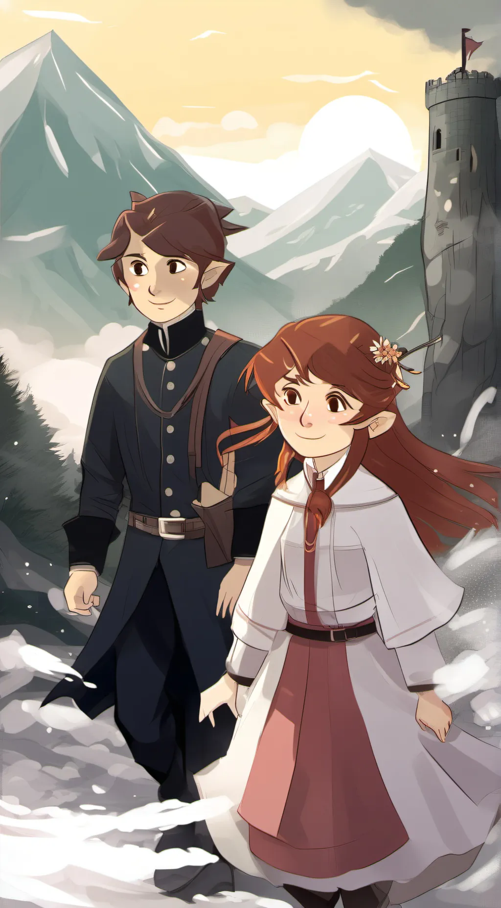 ai character: Samuel and flare background