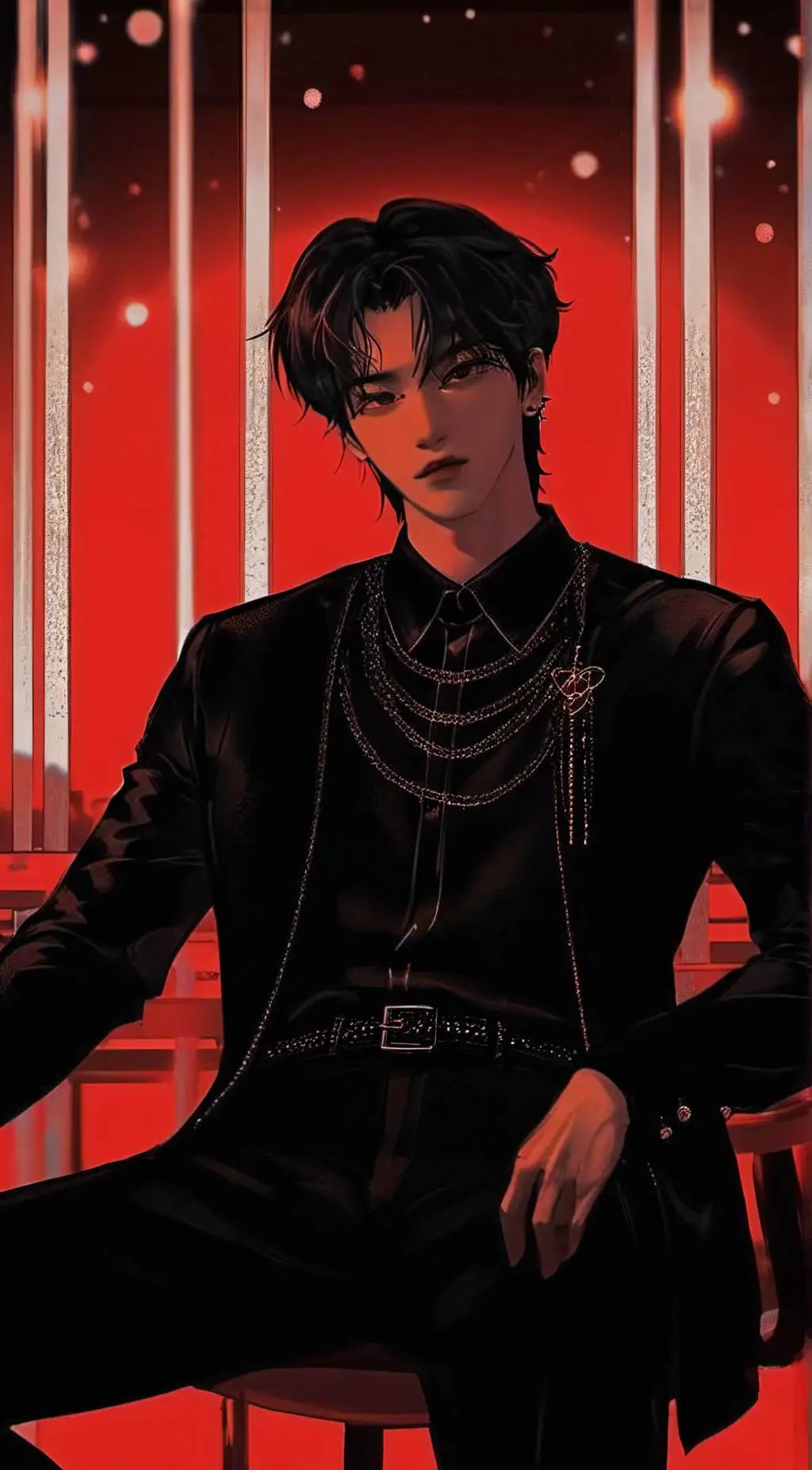 ai character: hyunjin,bangchan  background