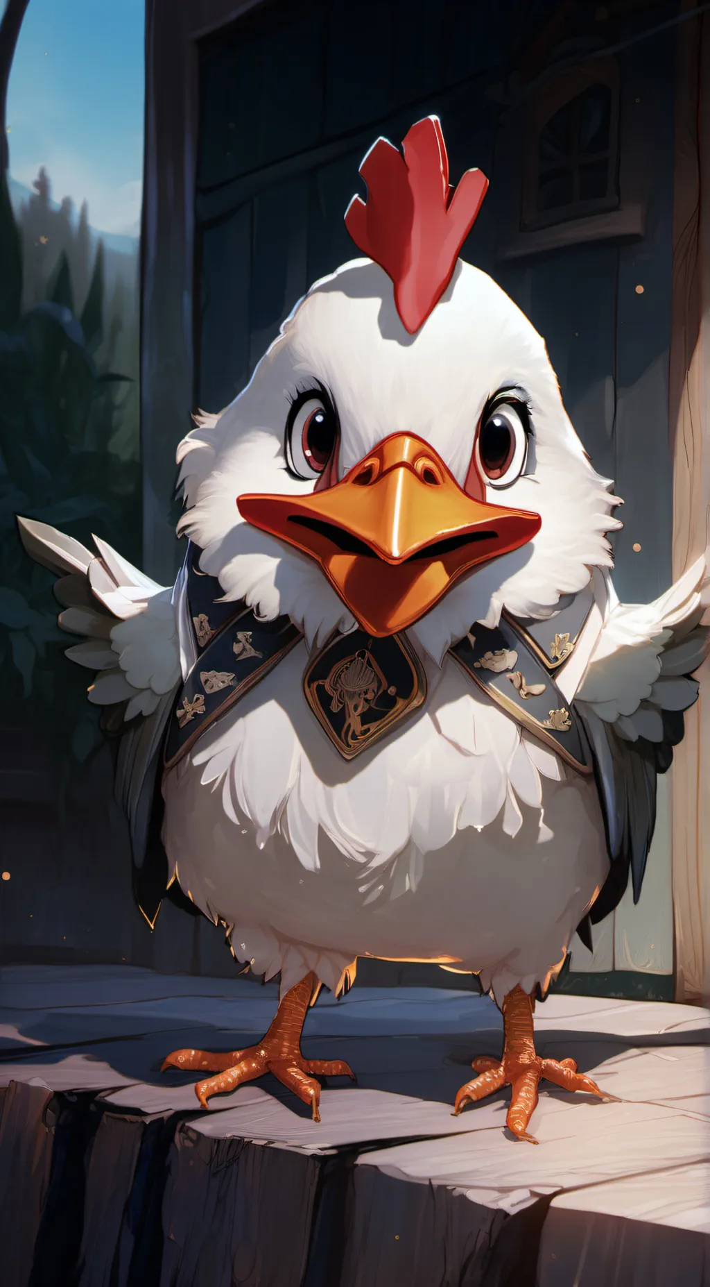 ai character: chicken background