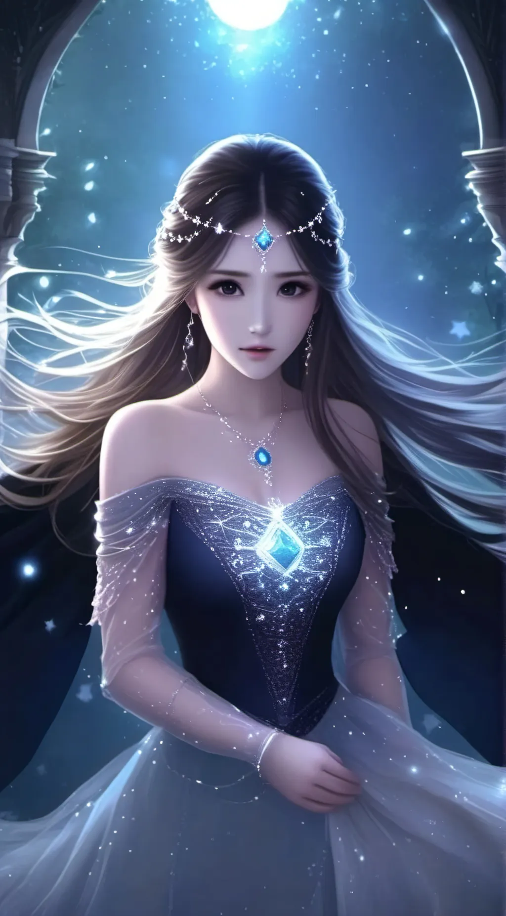 ai character: Crystal Elizabeth  background