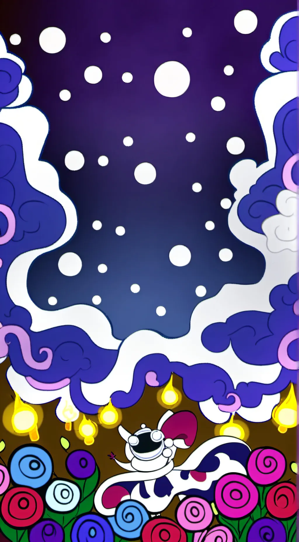 ai character: Smiling critters  background