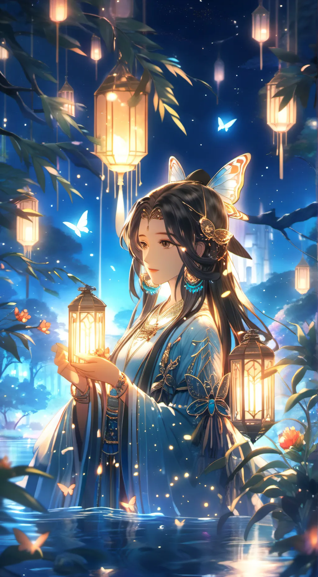 ai character: pool w/ hashiras background