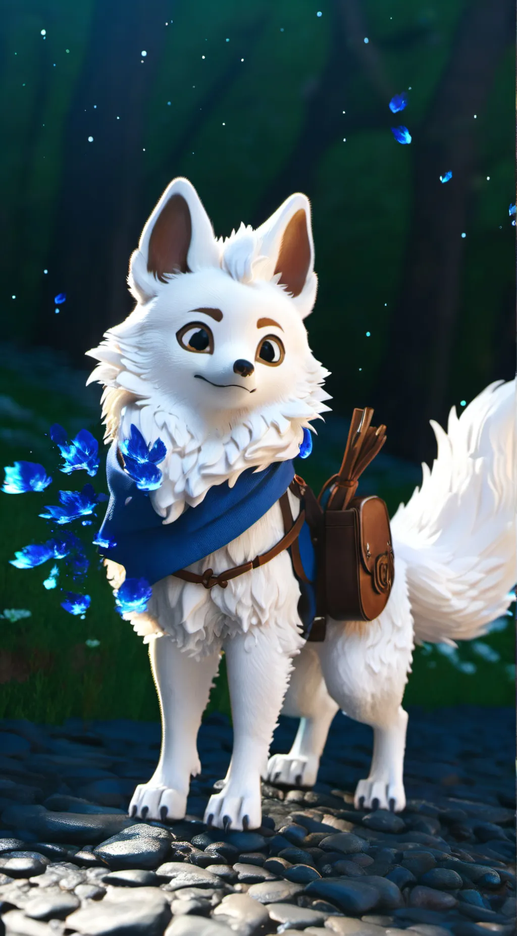 ai character: Roses background