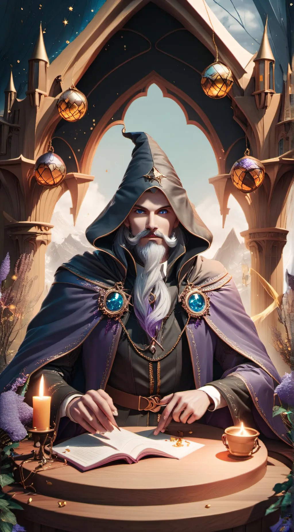 ai character: Wizard background