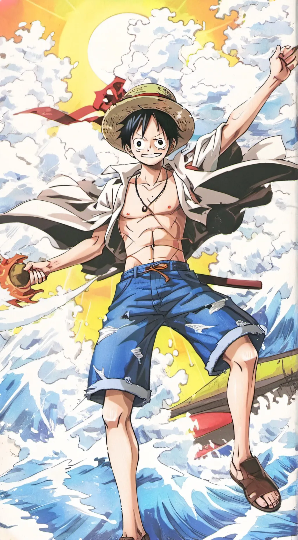 ai character: monkey D Luffy background