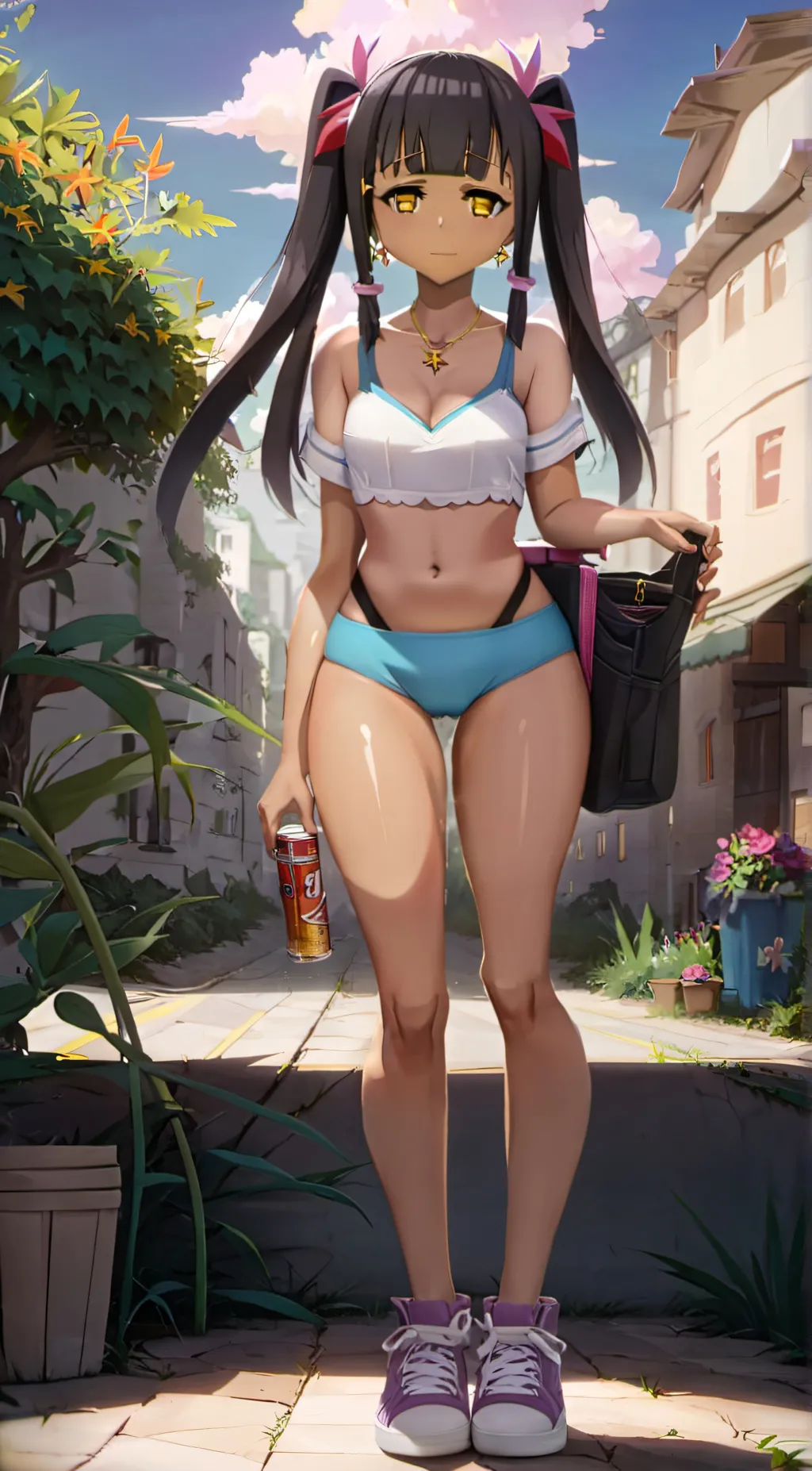 ai character: wedgie girl  background