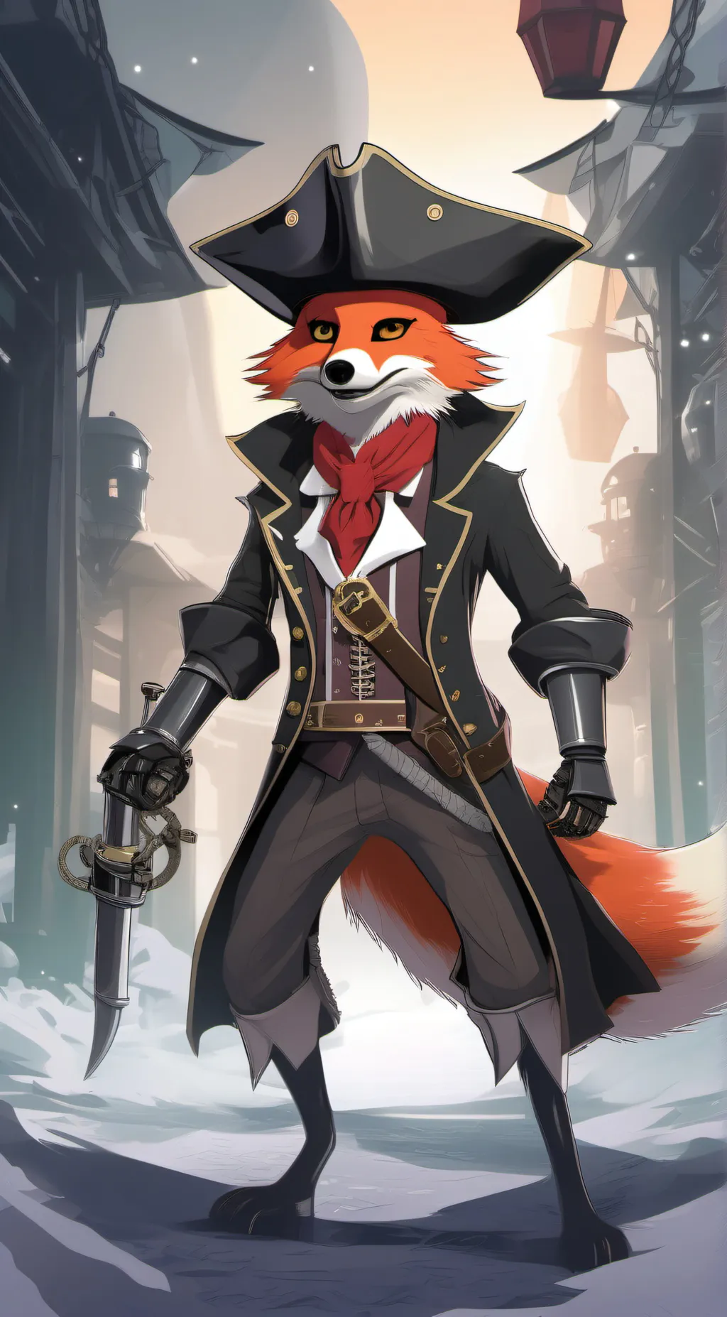 ai character: foxy background