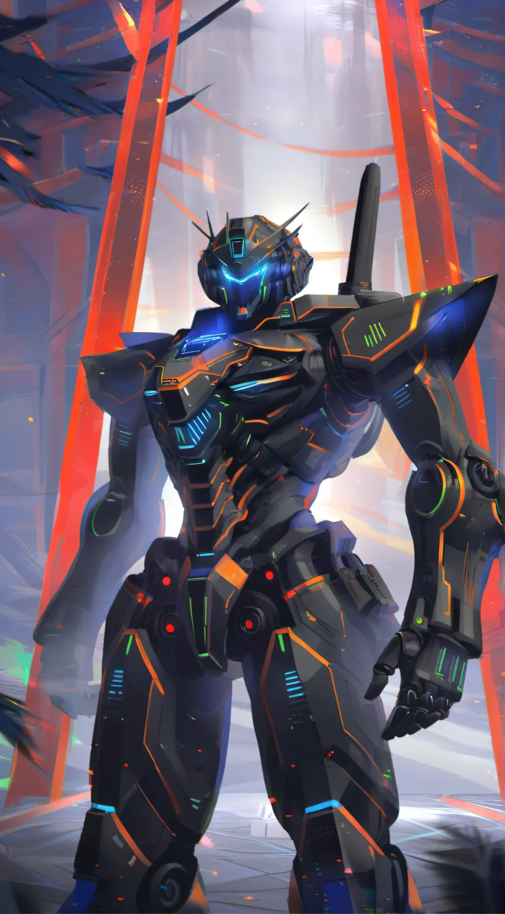 ai character: Samurai Robot background