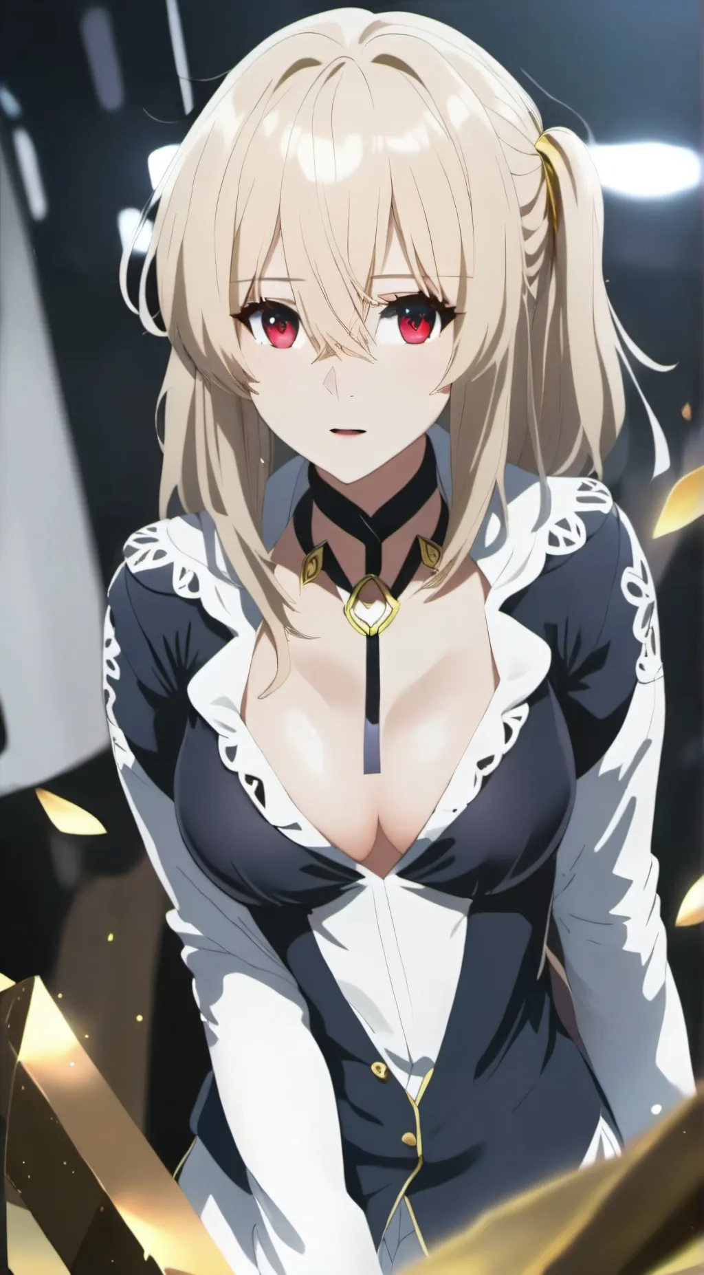 ai character: Golden background