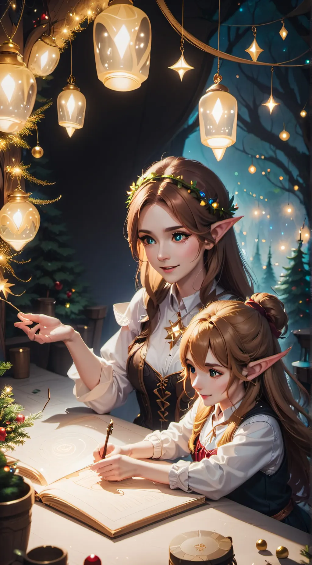 ai character: Elashara and Bella background