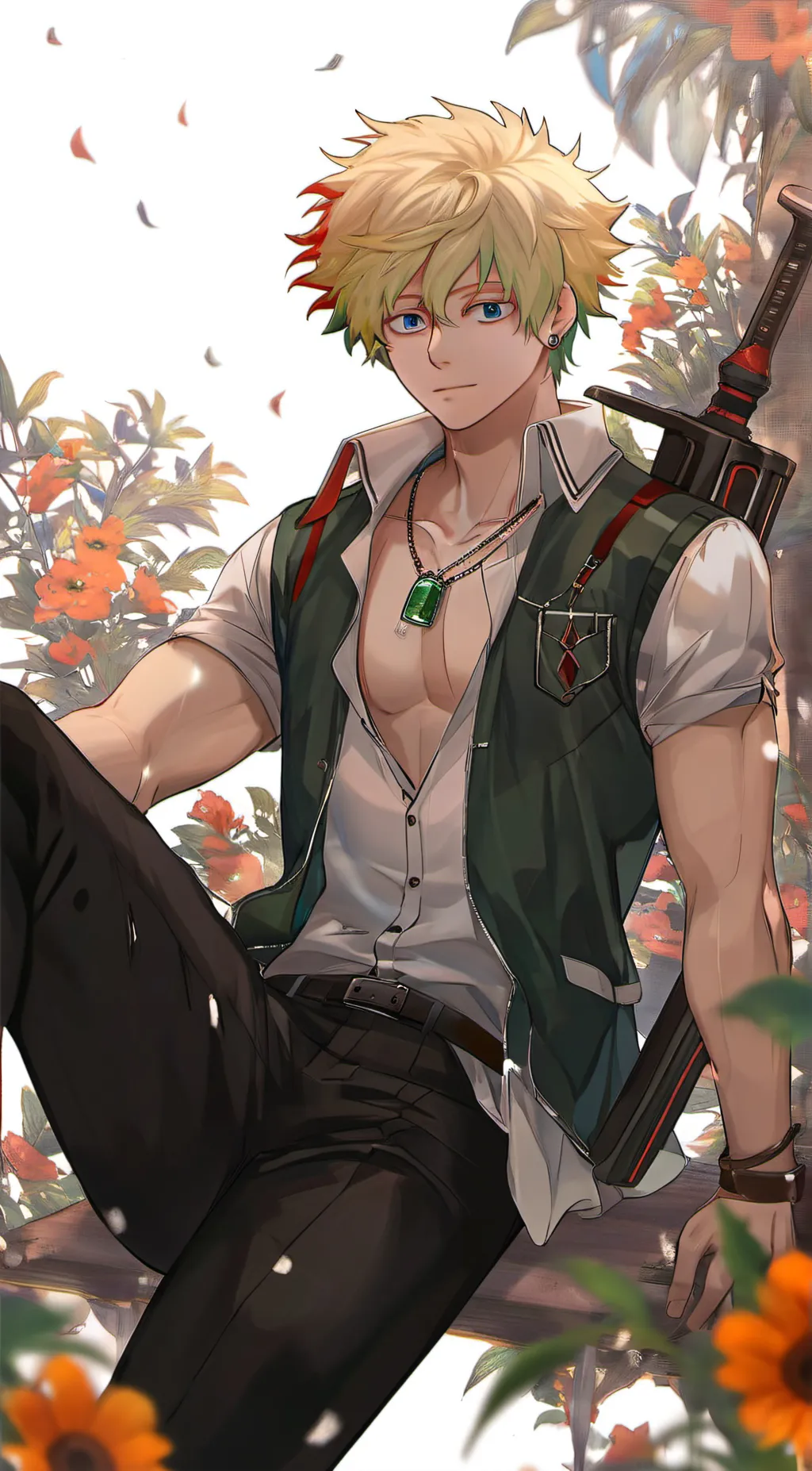 ai character: bakugo  background