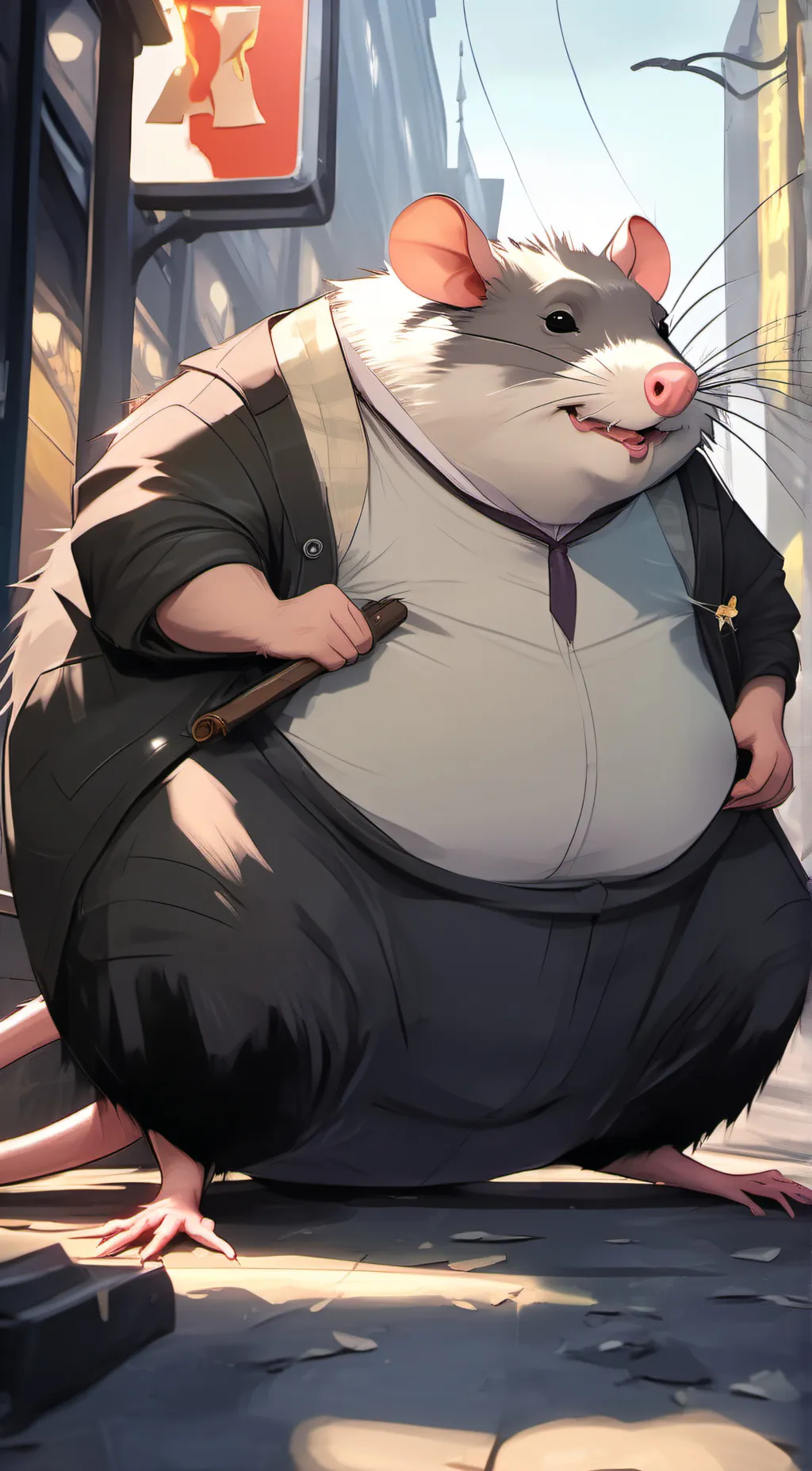 ai character: Fat Ass Rat background
