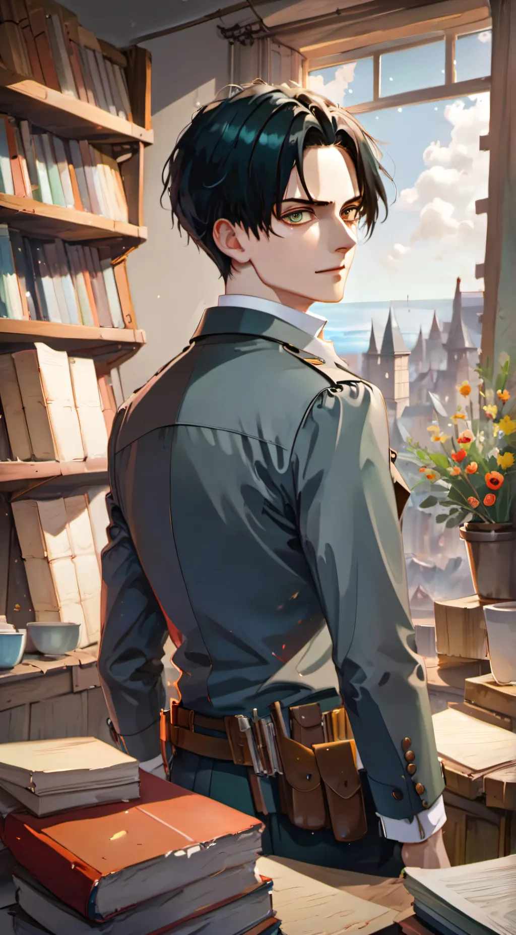 ai character: Captain Levi background