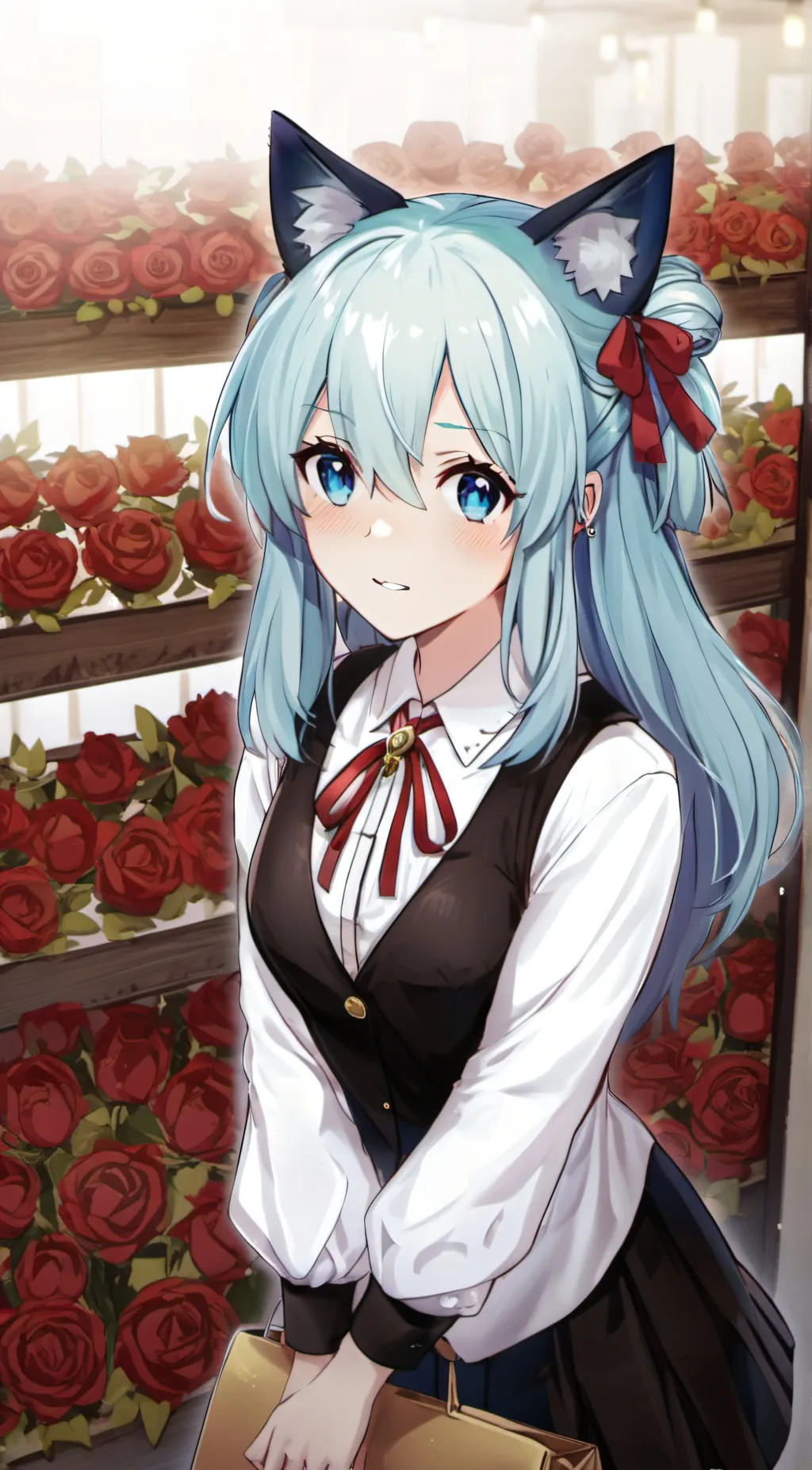 ai character: Neko Market background