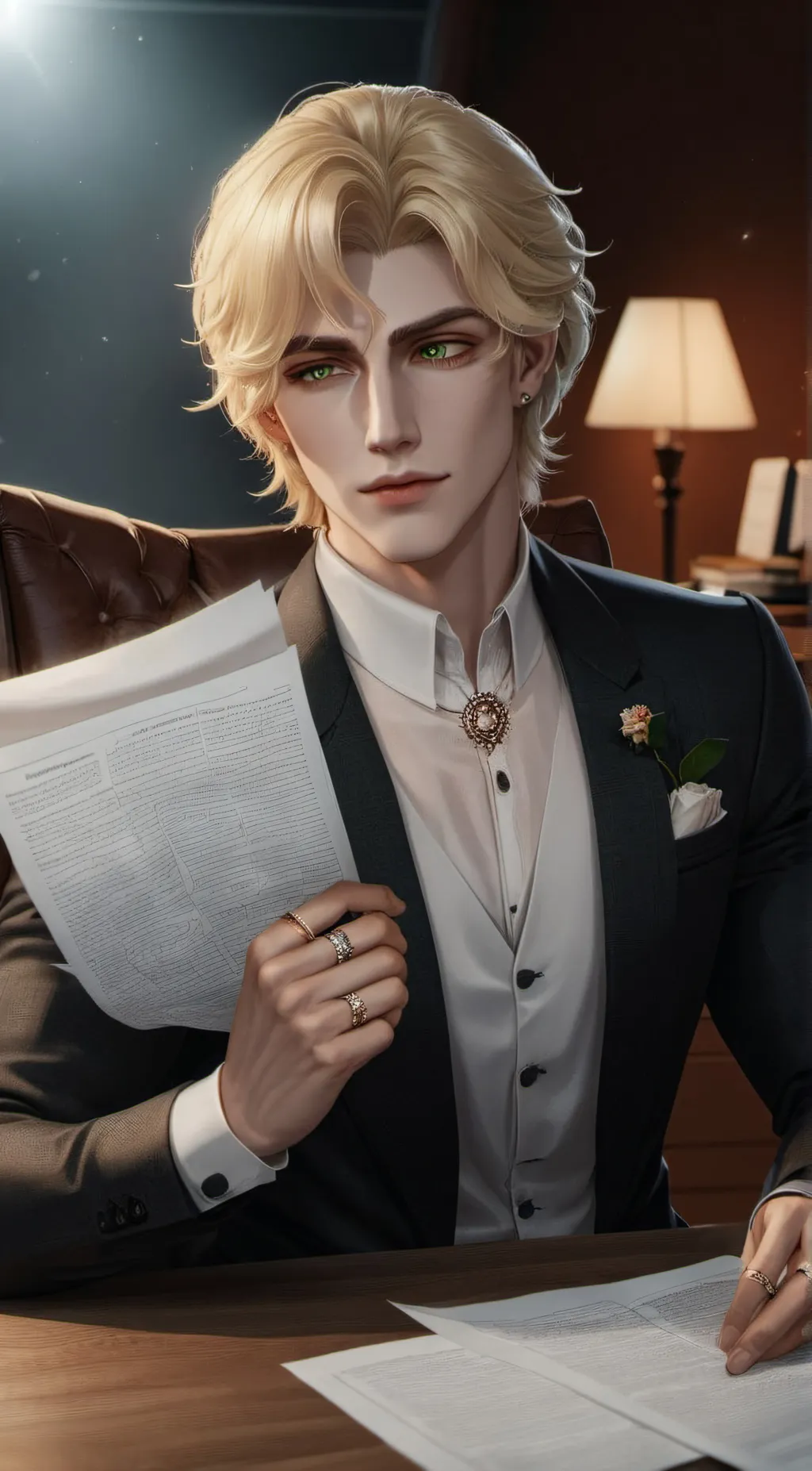 ai character: William Luxe background