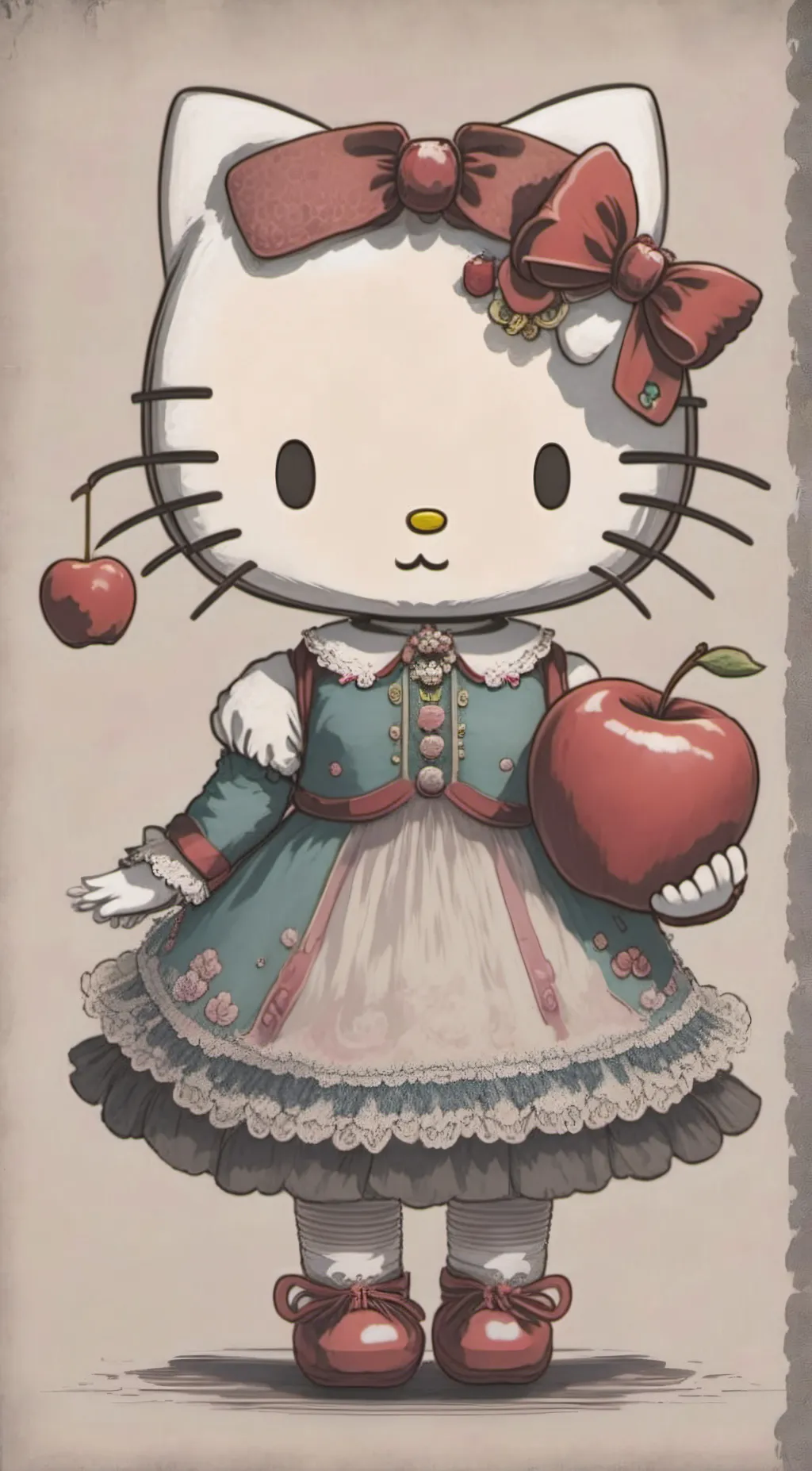 ai character: Hello Kitty background