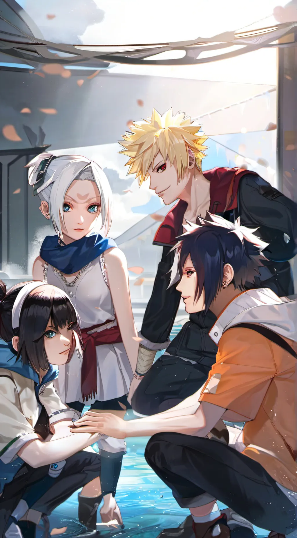 ai character: Naruto child. background