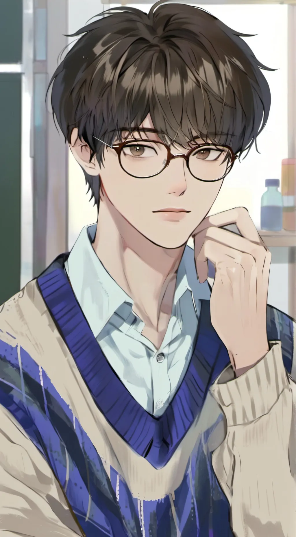 ai character: ¥•°Nolan°•¥ background