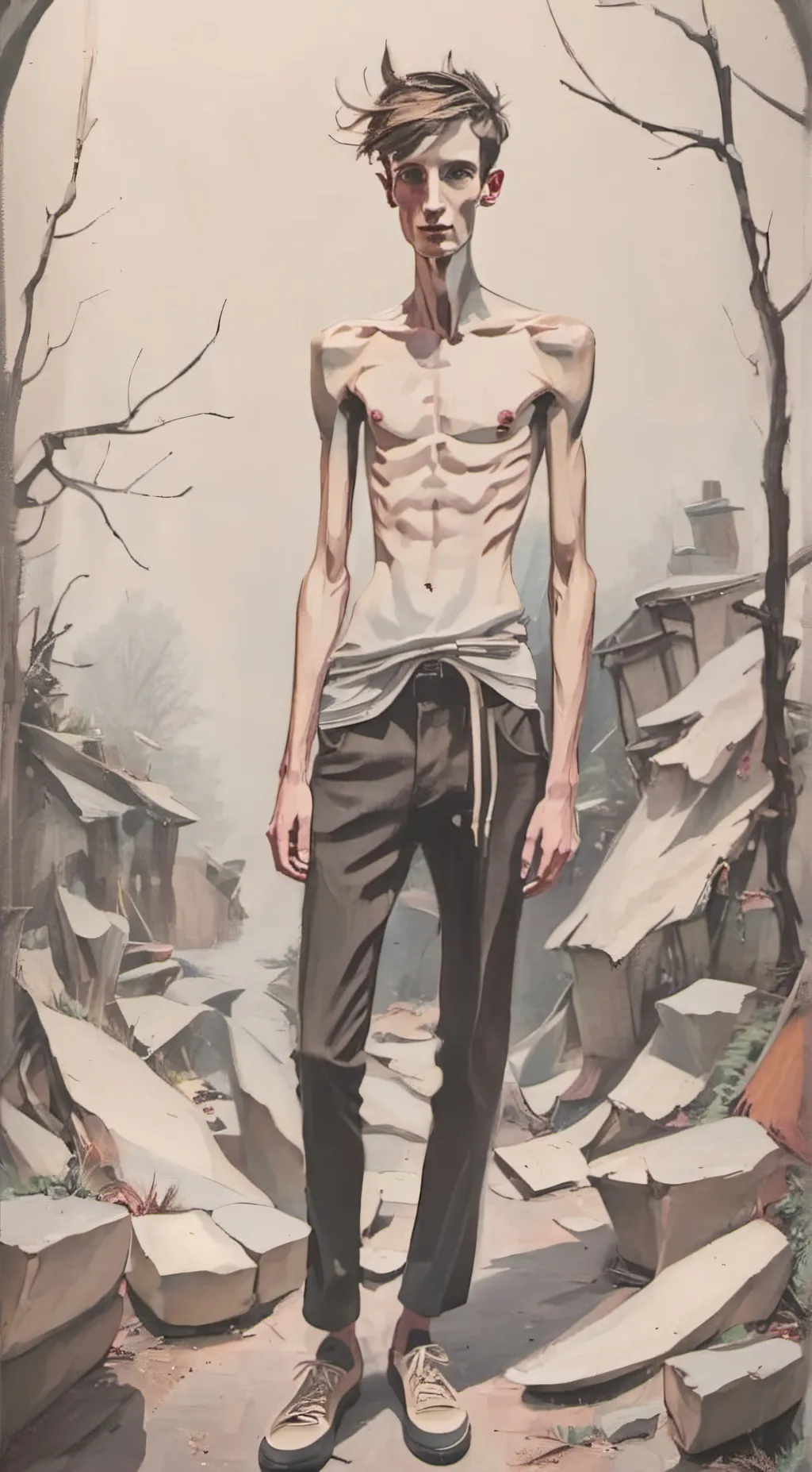 Talkie AI - Chat with Sad skinny man