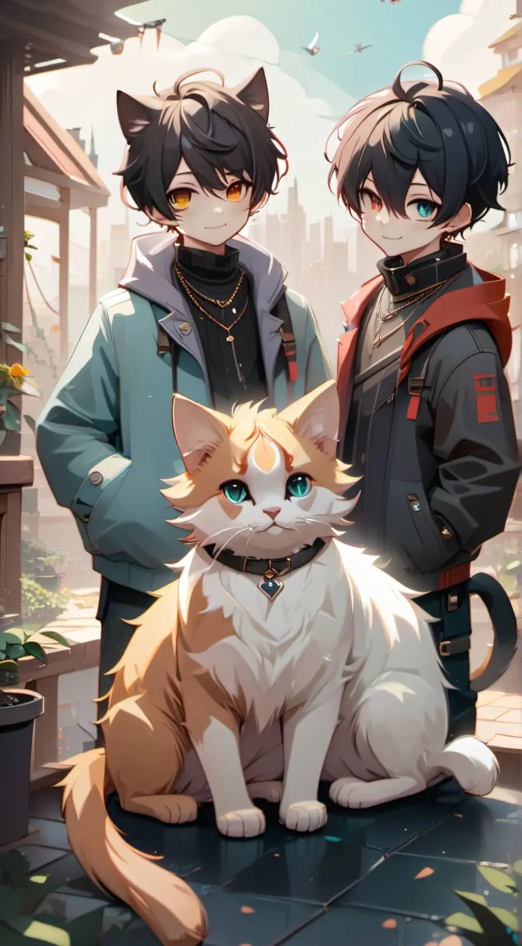 ai character: Leo and Jimmy background